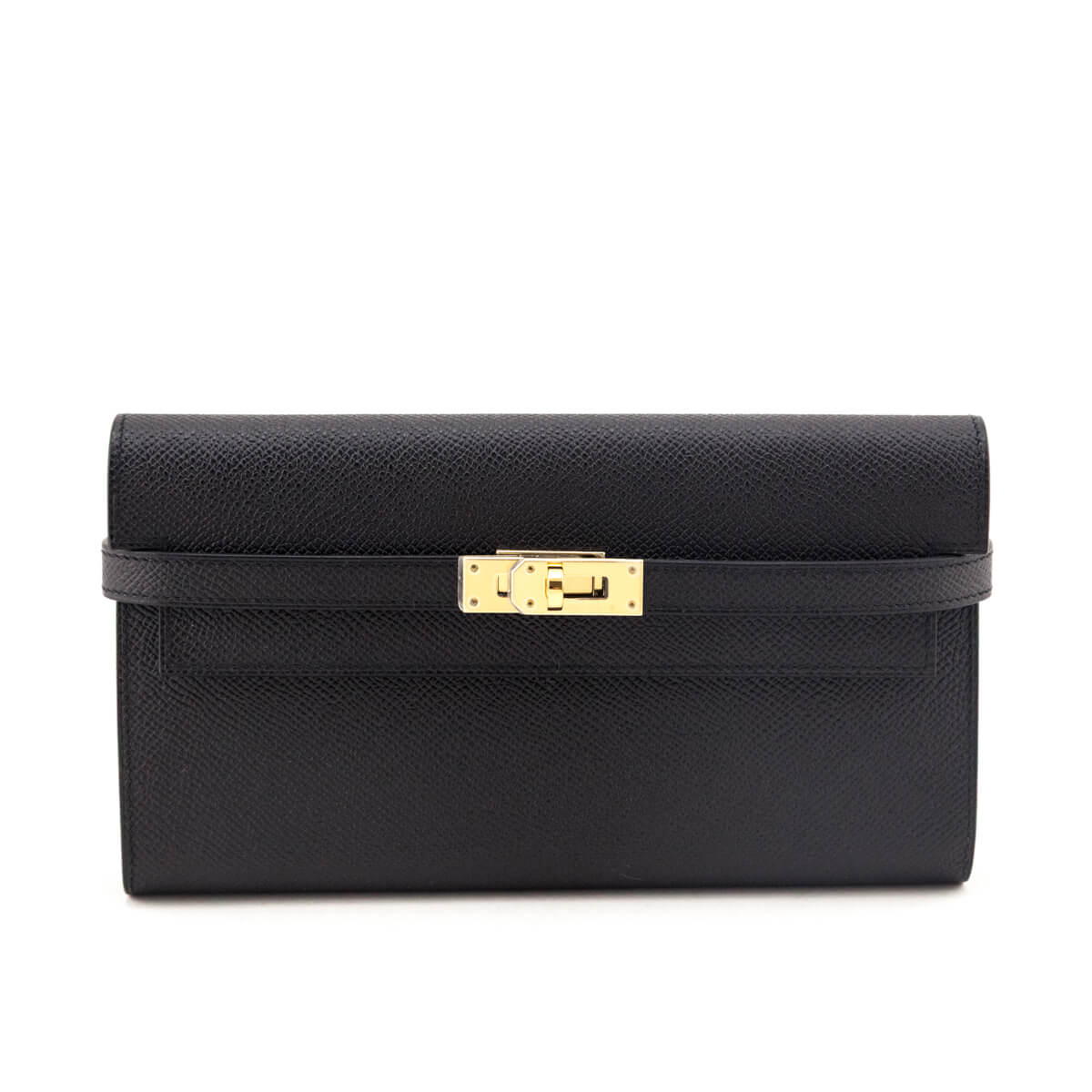 Black Epsom Kelly Longue Wallet — Kovancy