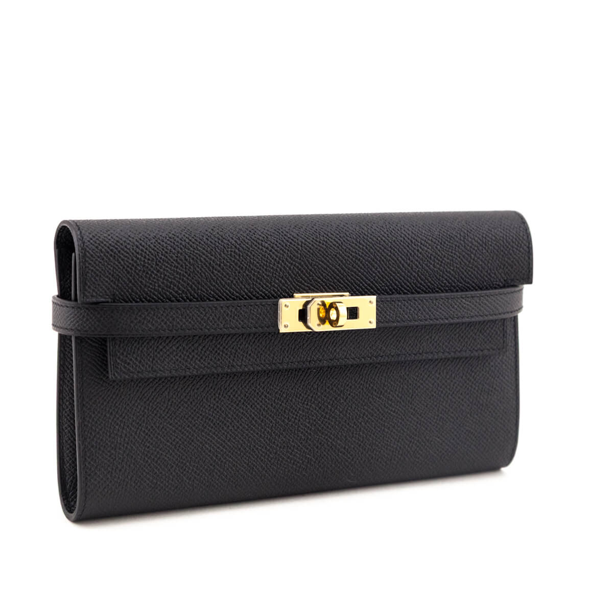 Black Epsom Kelly Longue Wallet — Kovancy