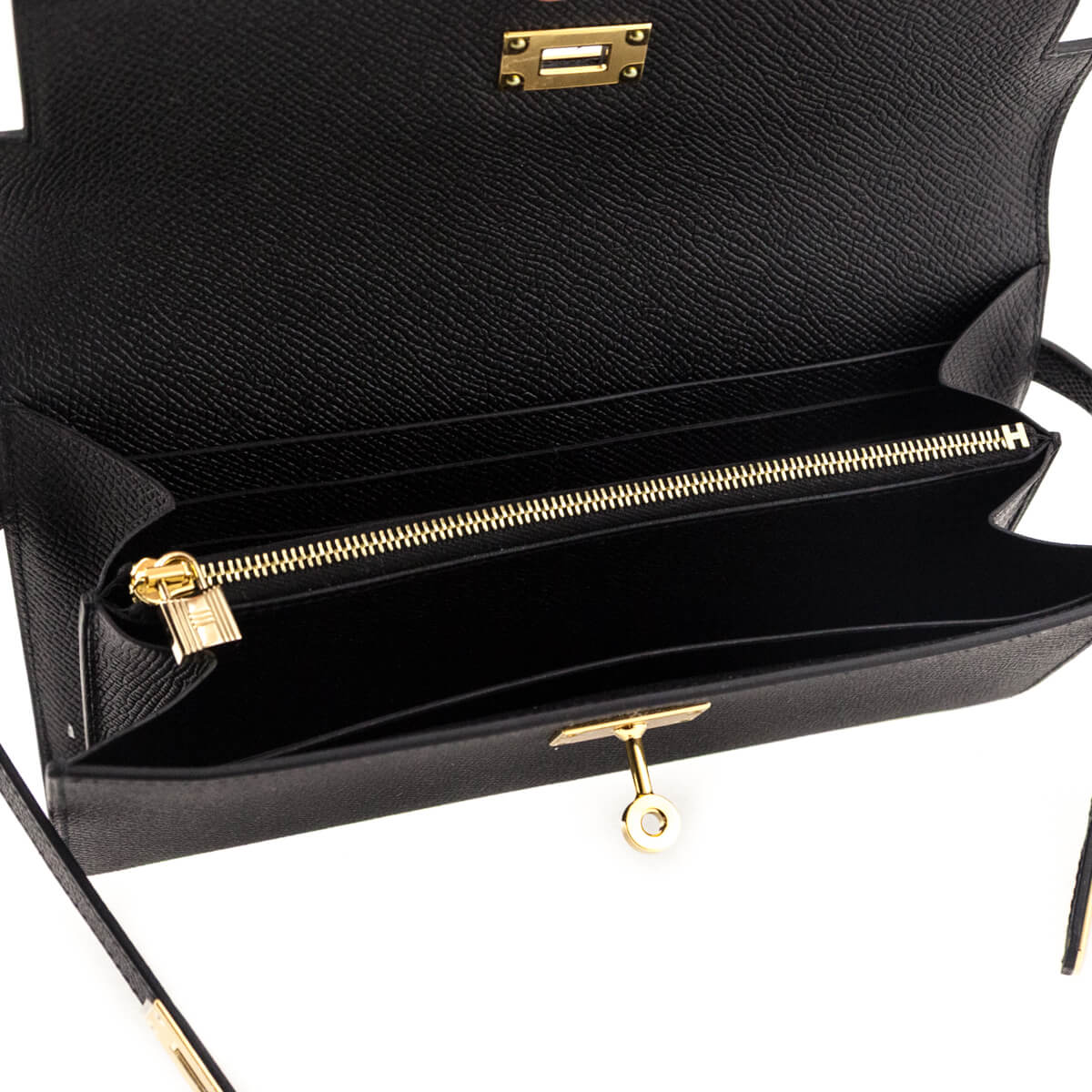 Black Epsom Kelly Longue Wallet — Kovancy