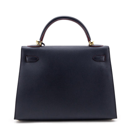 Hermes Bleu Indigo Epsom Kelly Sellier II 32