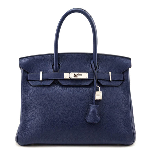 Hermes Bleu Saphir Taurillon Clemence Birkin 30