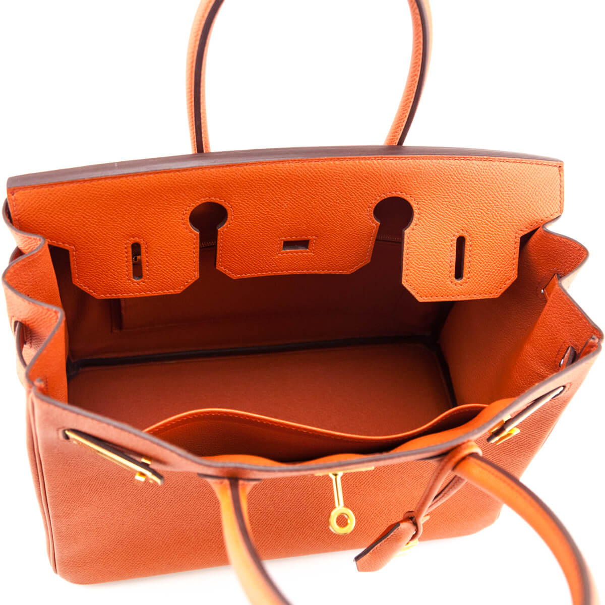 Orange Terre Battue Epsom Birkin 30 — Kovancy