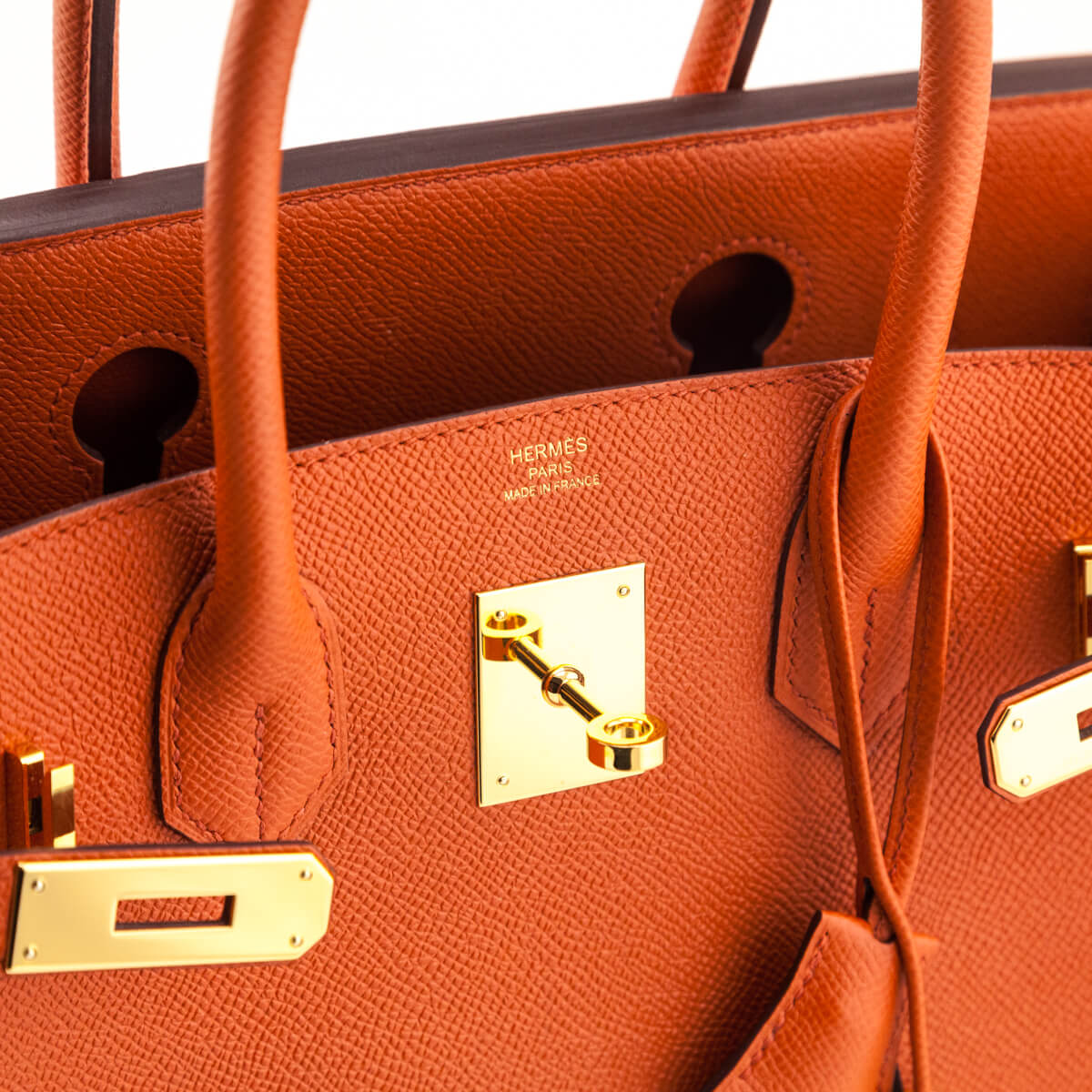 Orange Terre Battue Epsom Birkin 30 — Kovancy