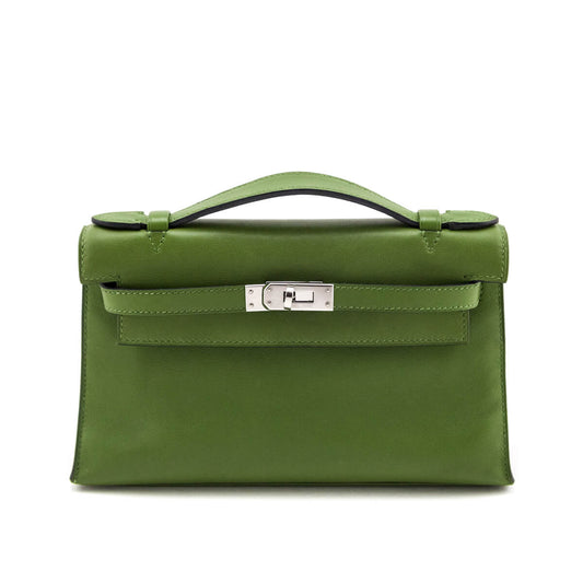 Hermes Vert Pelouse Swift Kelly Pochette