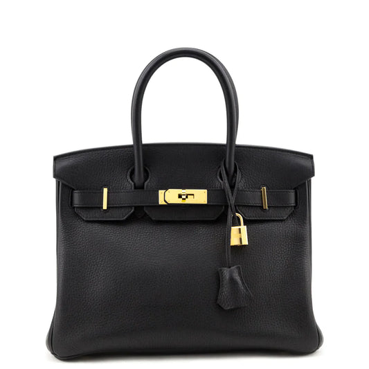 Hermes Black Clemence Birkin 30
