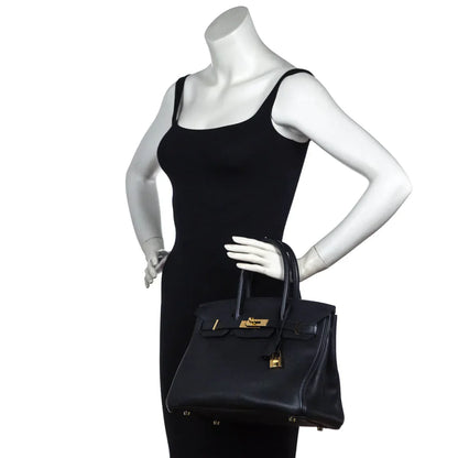Hermes Black Clemence Birkin 30