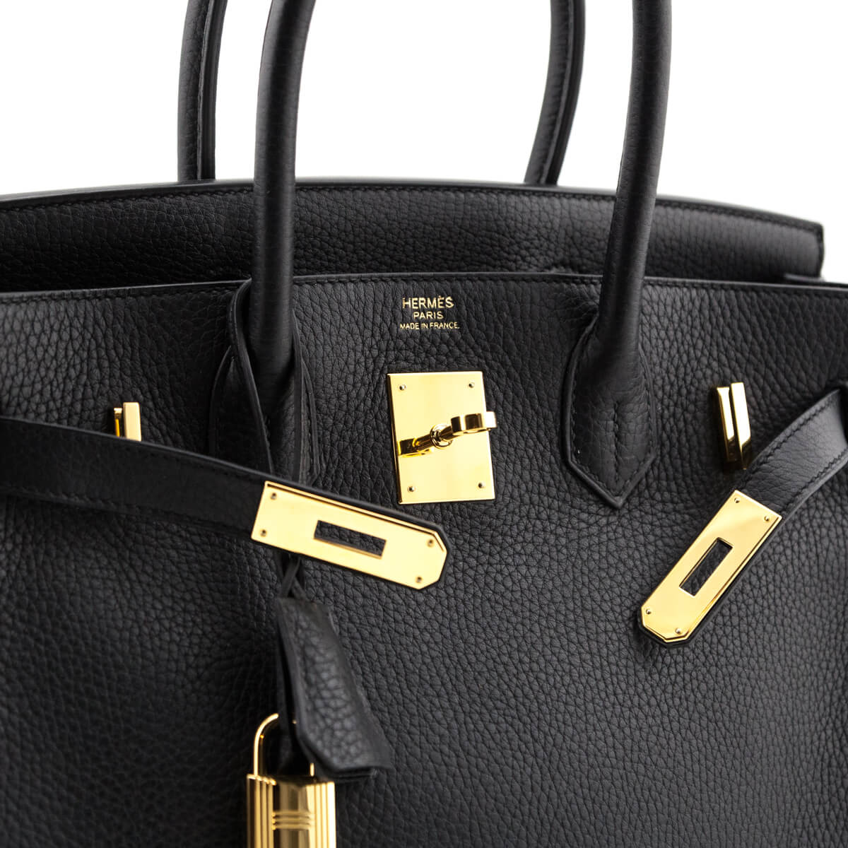 Hermes Black Clemence Birkin 30