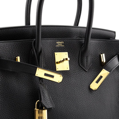 Hermes Black Clemence Birkin 30