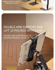 Kovancy Axis Low-Profile Desktop Mount — 360° Rotating Vesa-Free Tablet Station - Kovancy