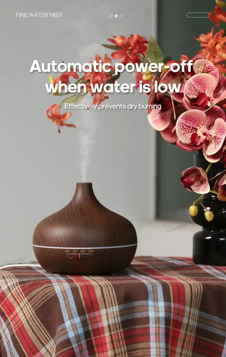 Kovancy Essence Atmos — Wood Grain Aromatherapy Diffuser & Ultrasonic Humidifier - Kovancy