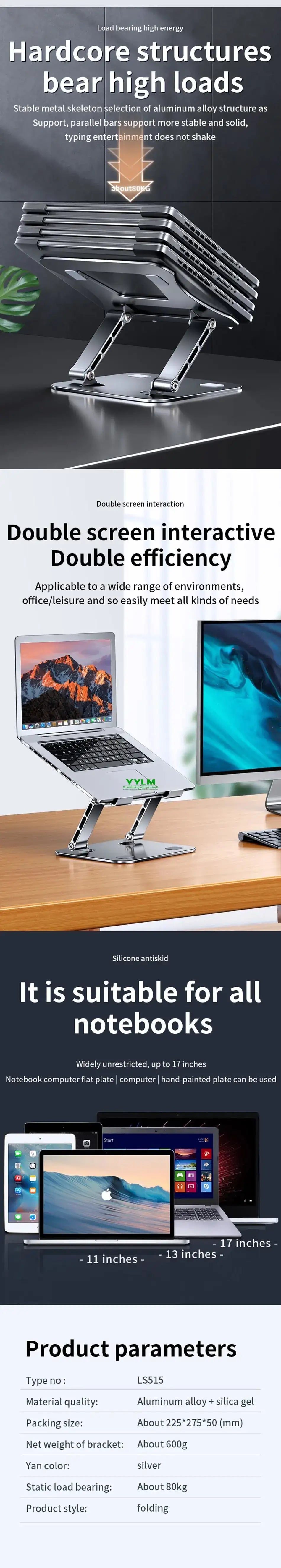 Kovancy Vanguard Max — Universal Alloy Support for Laptops & Tablets (Up to 17") - Kovancy