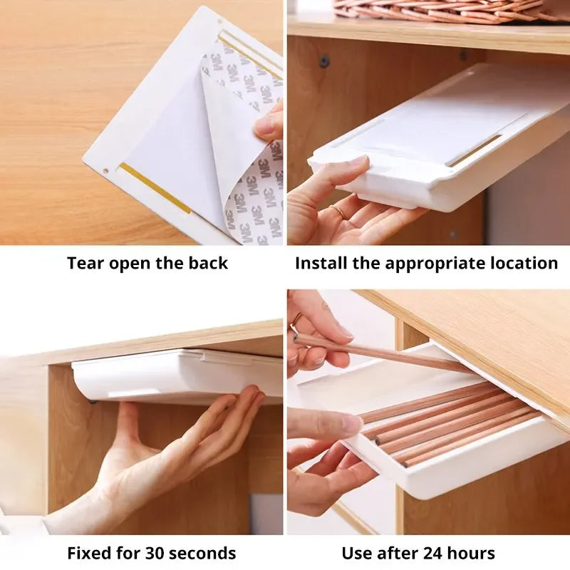 Kovancy Stealth Vault — Modular Under-Desk Hidden Drawer (Adhesive Edition) - Kovancy