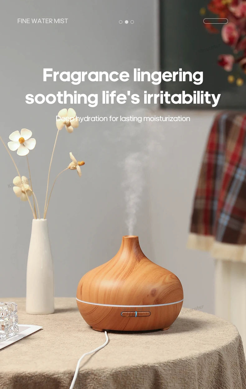 Kovancy Essence Atmos — Wood Grain Aromatherapy Diffuser & Ultrasonic Humidifier - Kovancy
