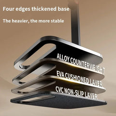 Kovancy Axis Low-Profile Desktop Mount — 360° Rotating Vesa-Free Tablet Station - Kovancy