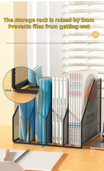 Kovancy Architect File Rack — Minimalist Steel Desktop Organizer - Kovancy