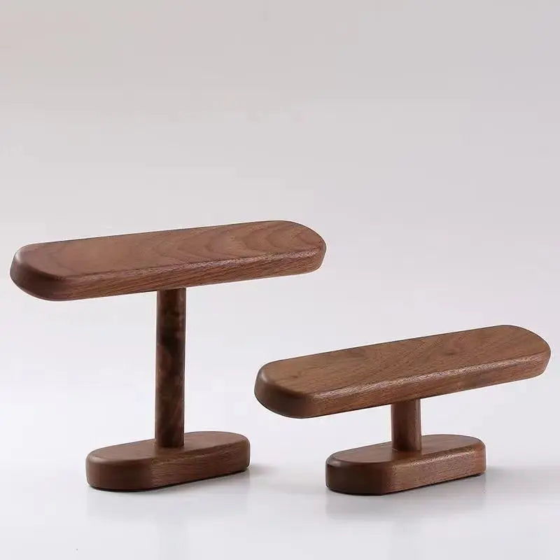 Kovancy Heritage Watch Pillar — Solid American Walnut & Brushed Brass Display - Kovancy