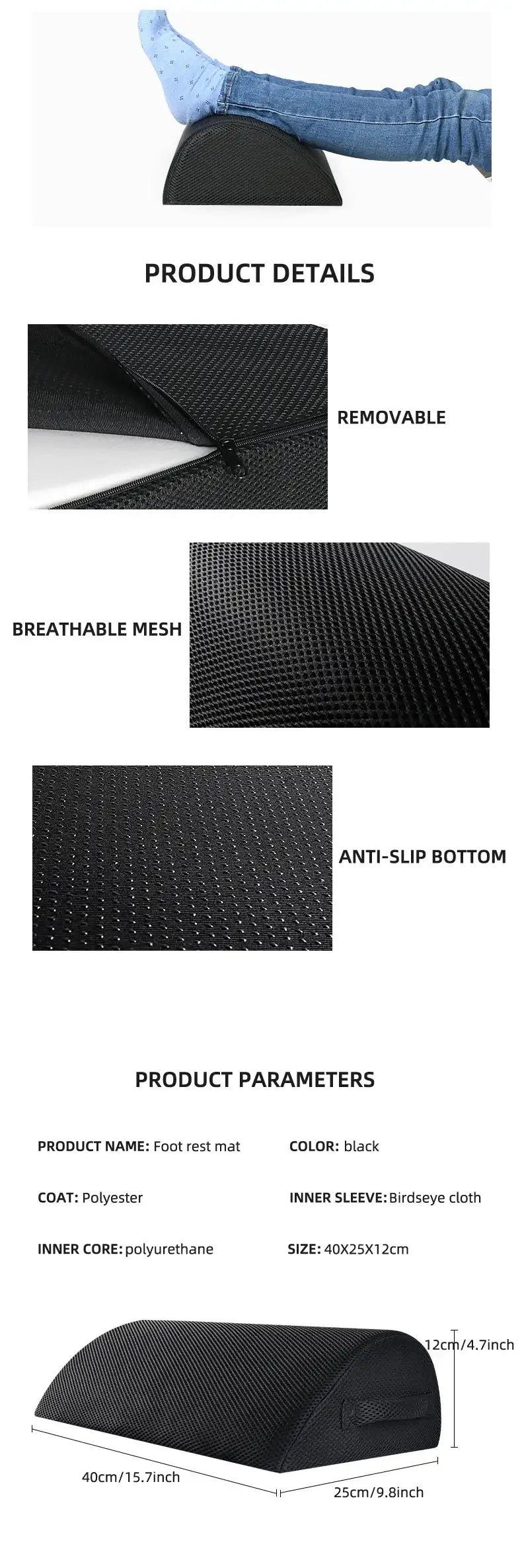 Kovancy CloudStep Pro — Ergonomic Memory Foam Footrest & Postural Lift - Kovancy