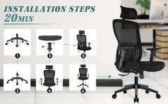 Kovancy Durrafy Architect — Full-Mesh Ergonomic Office Chair with 3D Headrest - Kovancy