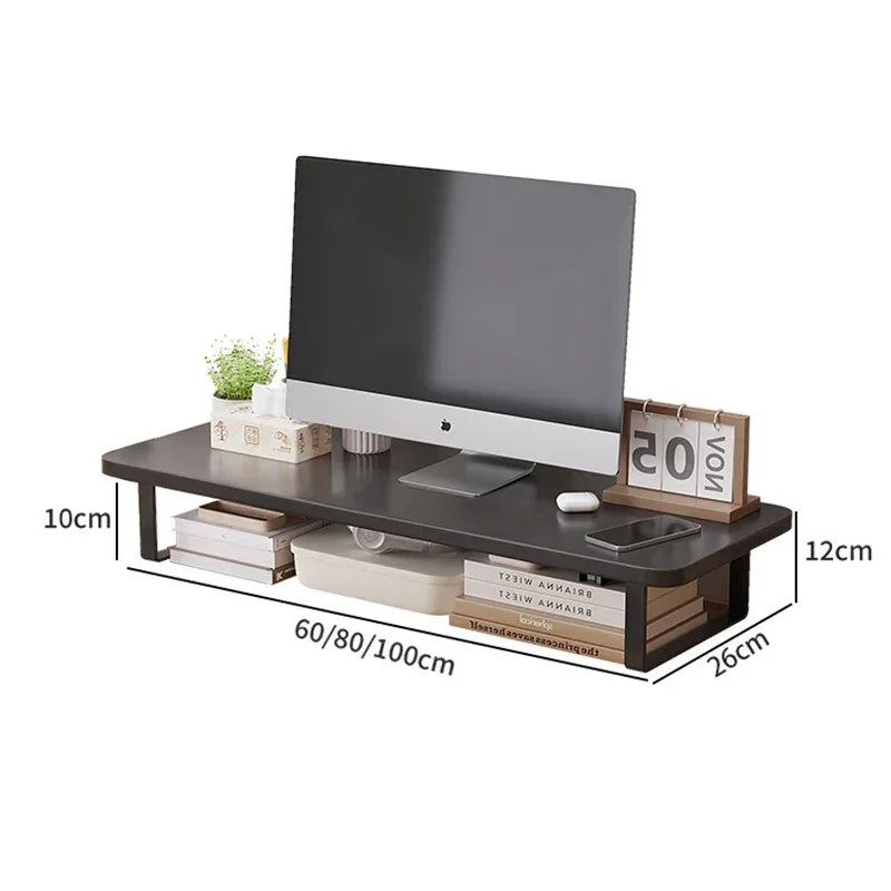 Kovancy Artisan Monitor Riser — Solid Wood Ergonomic Desk Shelf - Kovancy