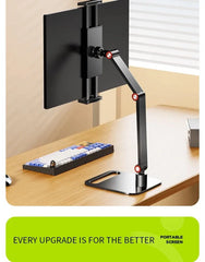 Kovancy Axis Low-Profile Desktop Mount — 360° Rotating Vesa-Free Tablet Station - Kovancy