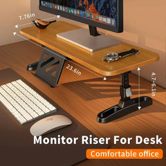 Kovancy Artisan Monitor Riser — Solid Walnut & Industrial Steel Edition - Kovancy