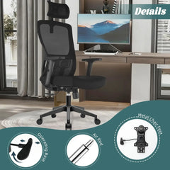 Kovancy Durrafy Architect — Full-Mesh Ergonomic Office Chair with 3D Headrest - Kovancy