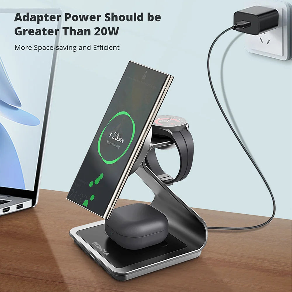 Kovancy Nexus 3-in-1 Magnetic Station — 25W Fast Charging Samsung Edition - Kovancy