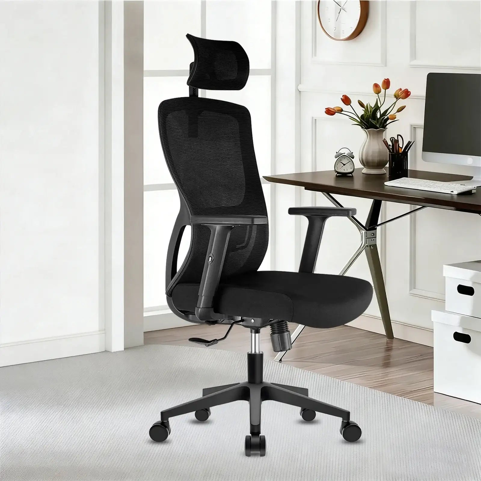 Kovancy Durrafy Architect — Full-Mesh Ergonomic Office Chair with 3D Headrest - Kovancy