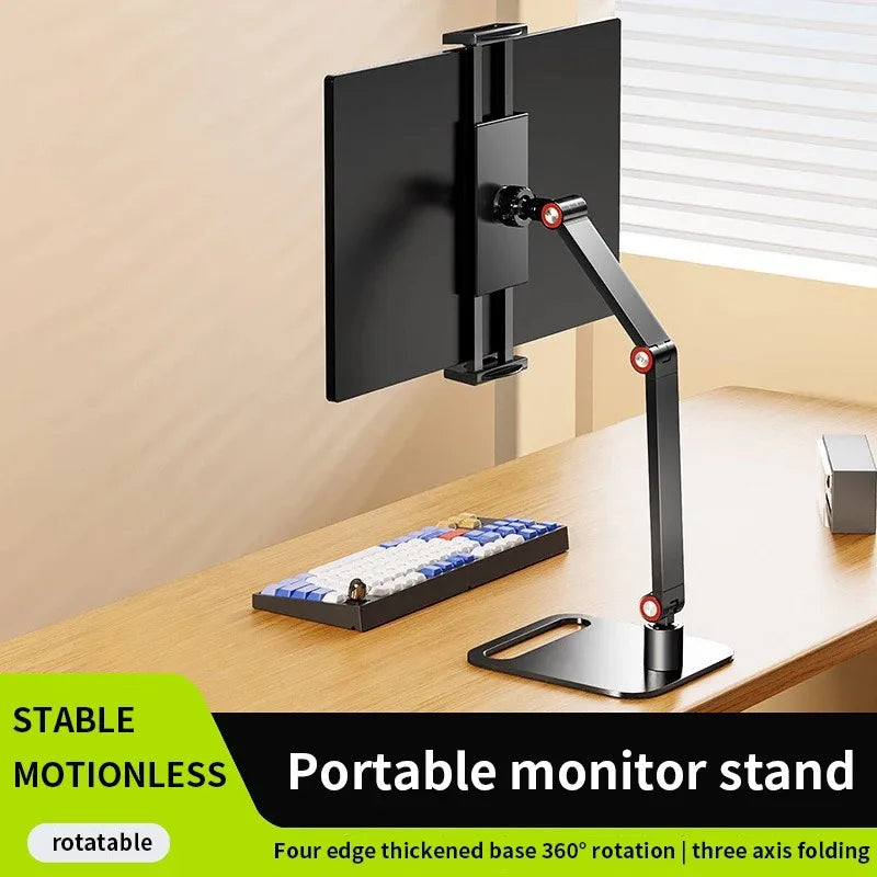 Kovancy Axis Low-Profile Desktop Mount — 360° Rotating Vesa-Free Tablet Station - Kovancy