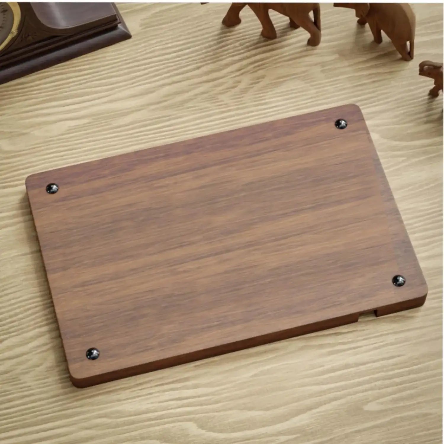 Kovancy Artisan Desktop Vault — Solid Walnut Modular Organizer & Tech Tray - Kovancy