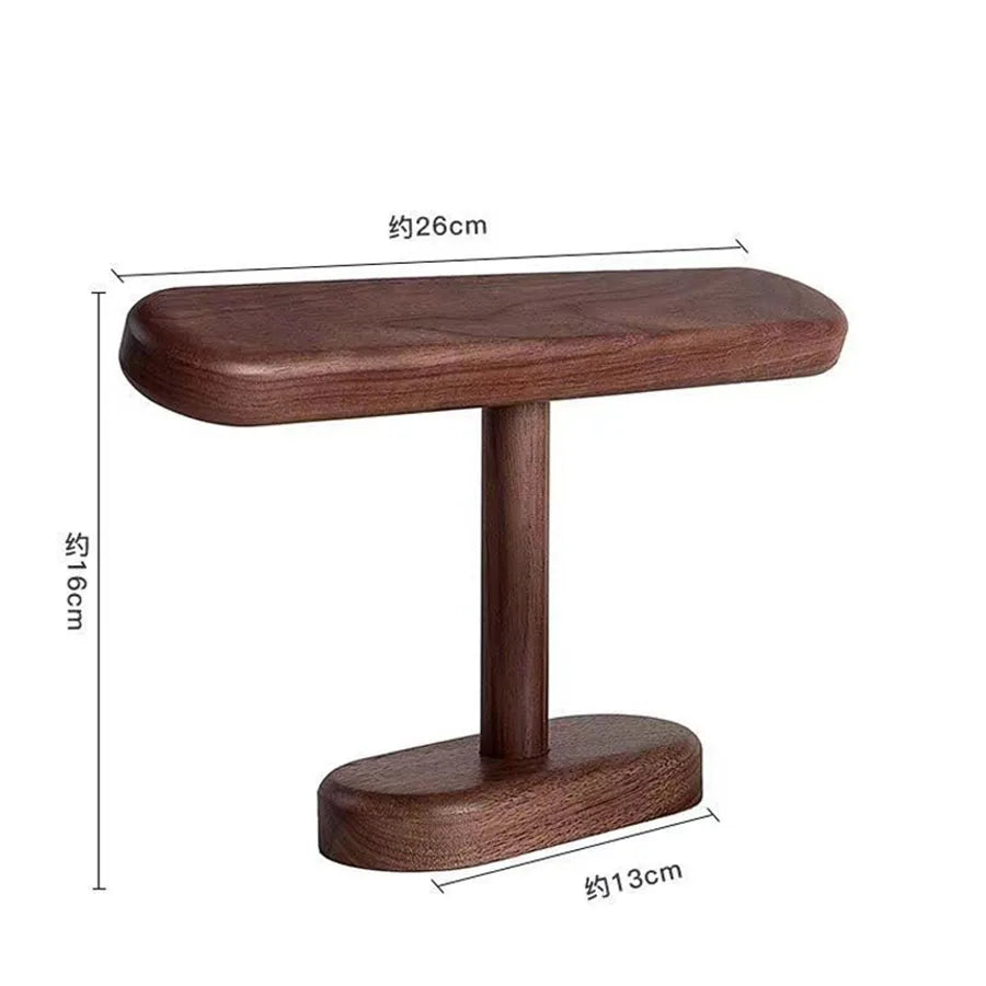 Kovancy Heritage Watch Pillar — Solid American Walnut & Brushed Brass Display - Kovancy