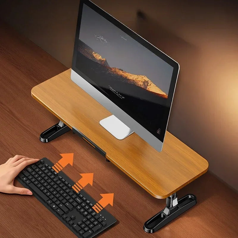 Kovancy Artisan Monitor Riser — Solid Walnut & Industrial Steel Edition - Kovancy