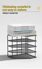 Kovancy Architect File Rack — Minimalist Steel Desktop Organizer - Kovancy