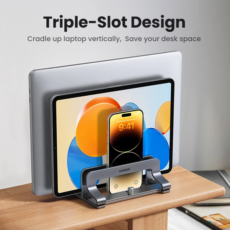 Kovancy Nexus Vertical Stand — Triple-Slot Aluminum Docking Station - Kovancy