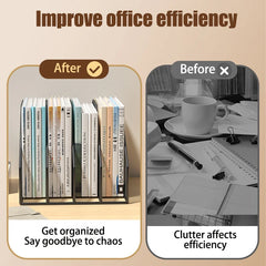 Kovancy Architect File Rack — Minimalist Steel Desktop Organizer - Kovancy