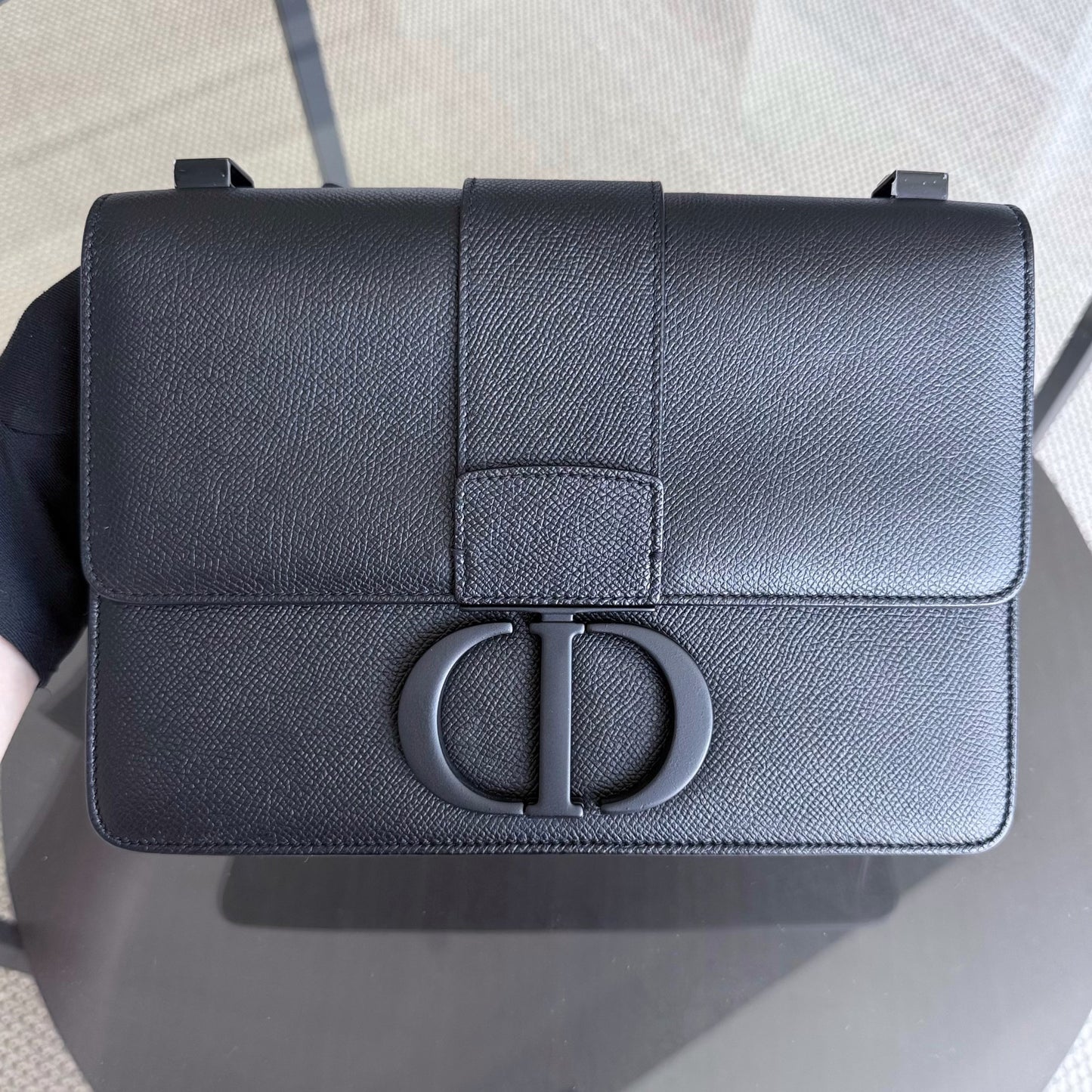 30 Montaigne 30 - Cuir de veau grainé tout noir — Kovancy