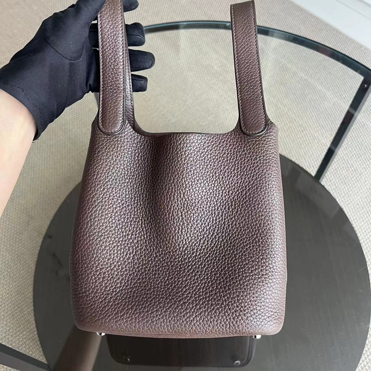 Picotin 18 - Estampille Clémence Macassar Carré Q Quincaillerie en palladium — Kovancy