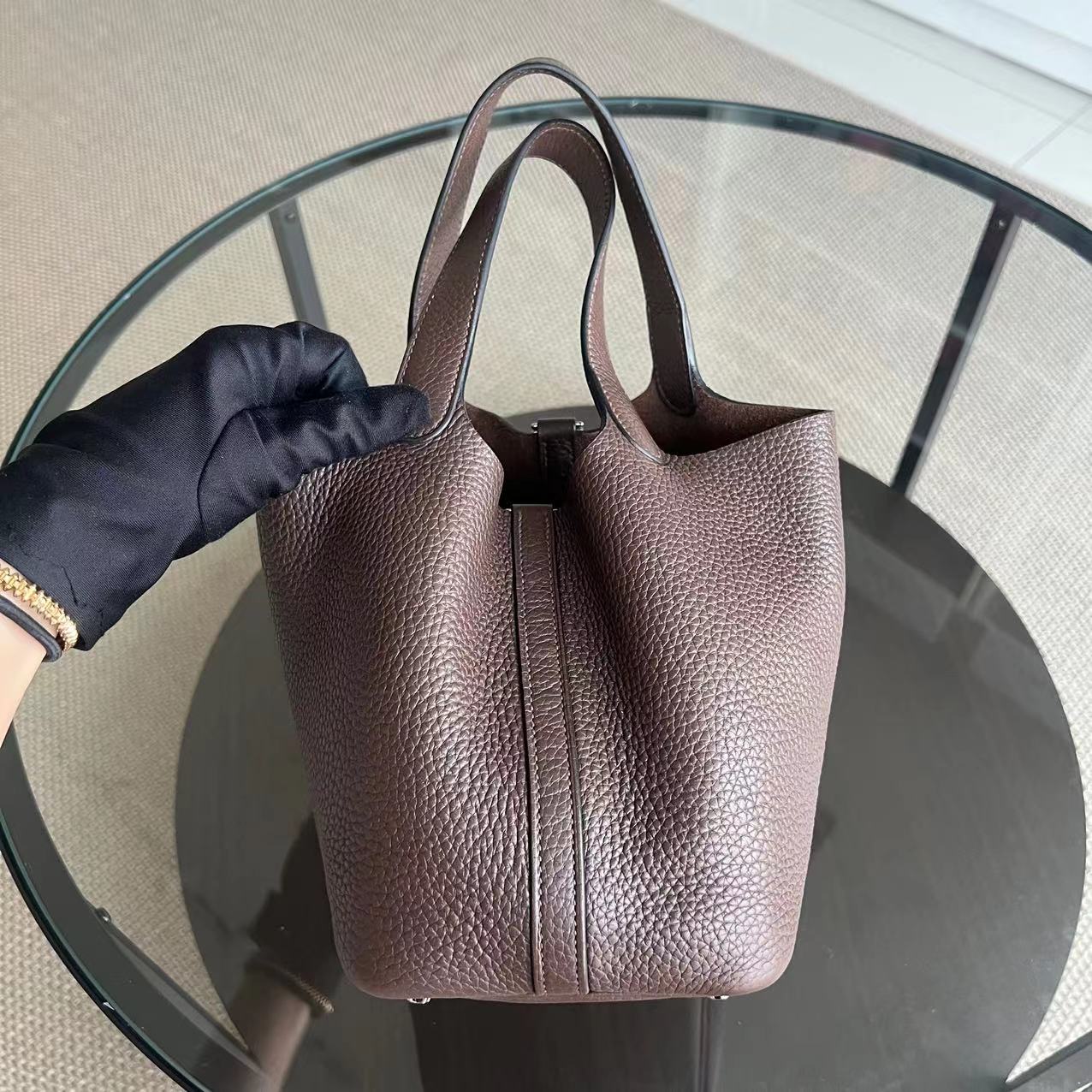 Picotin 18 - Estampille Clémence Macassar Carré Q Quincaillerie en palladium — Kovancy