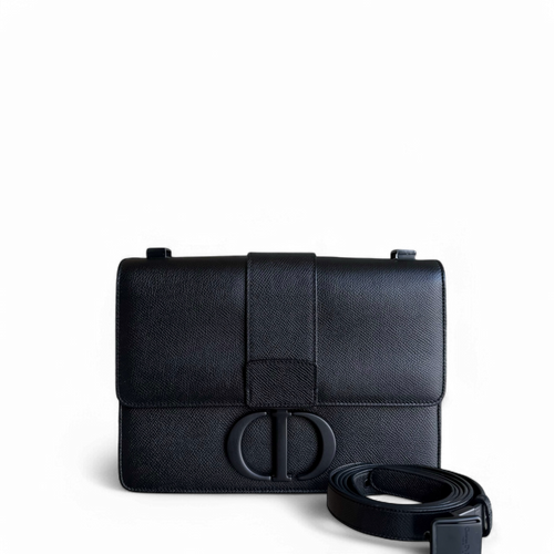 30 Montaigne 30 - Cuir de veau grainé tout noir — Kovancy