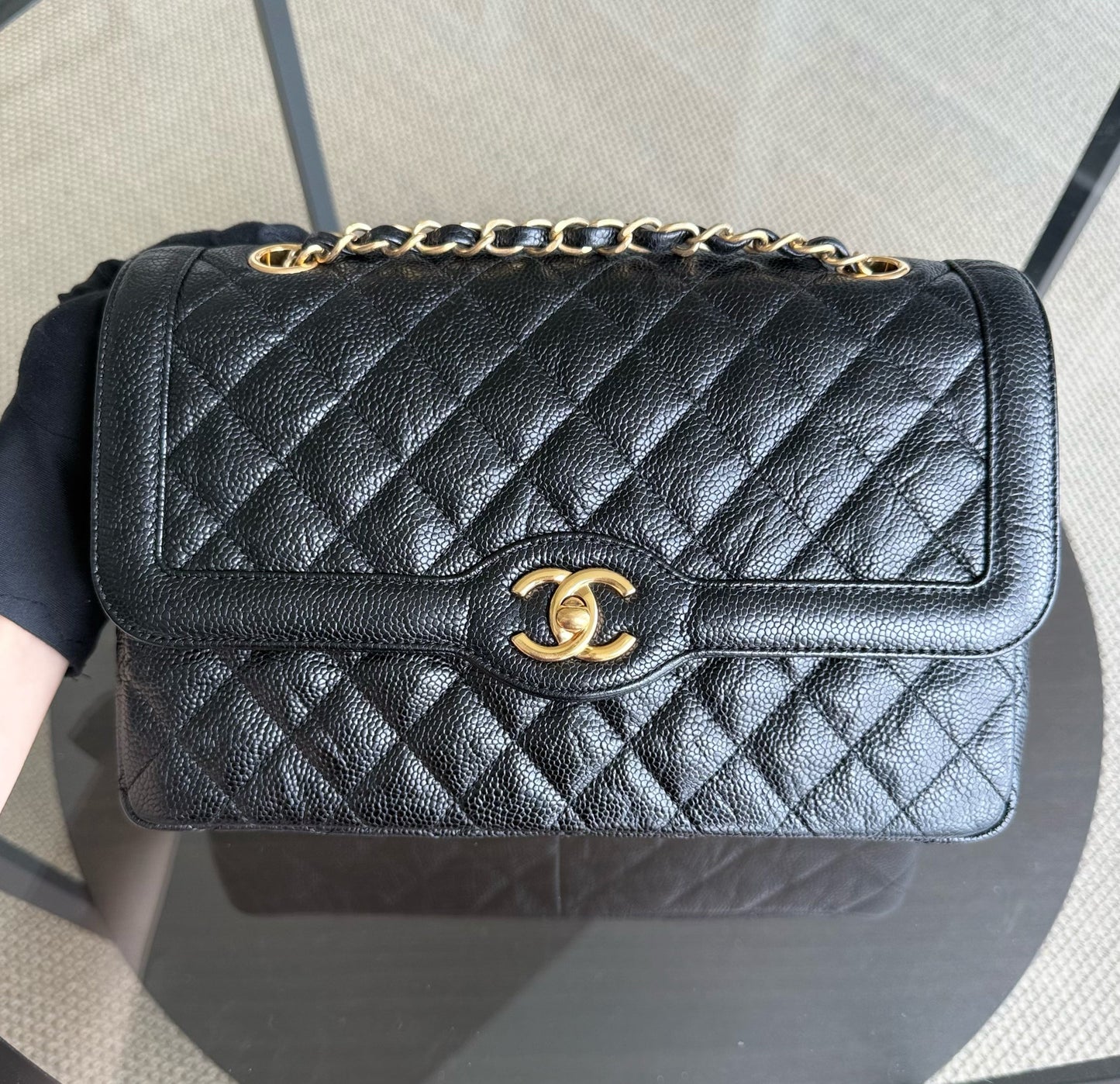 Sac à rabat bicolore saisonnier de taille moyenne — Kovancy