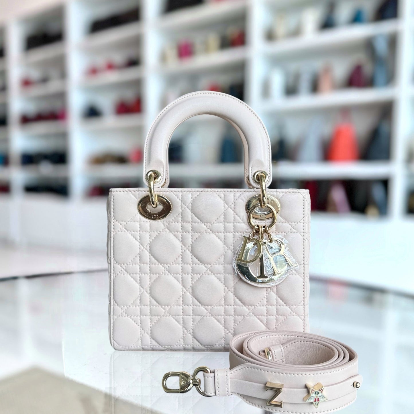 Lady Petit ABC - Cannage Lambskin MyABC Rose clair Quincaillerie dorée — Kovancy