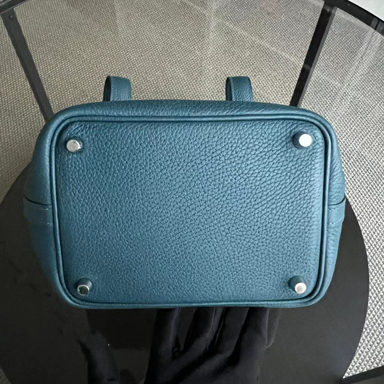 Picotin 18 - Clémence TC Stamp A Bleu Quincaillerie Argent — Kovancy