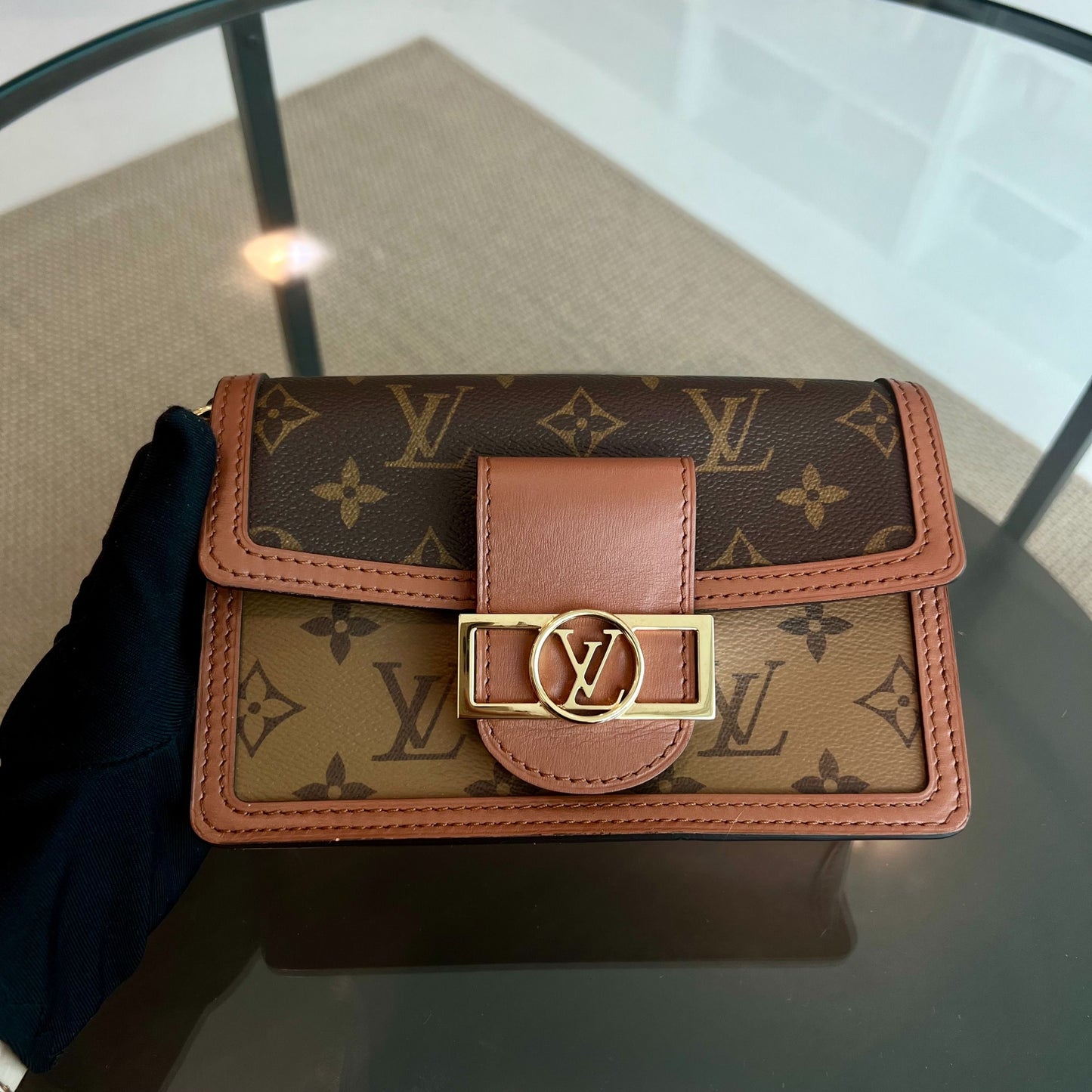 Portefeuille sur chaîne Dauphine WOC avec sac à bandoulière monogramme - Kovancy