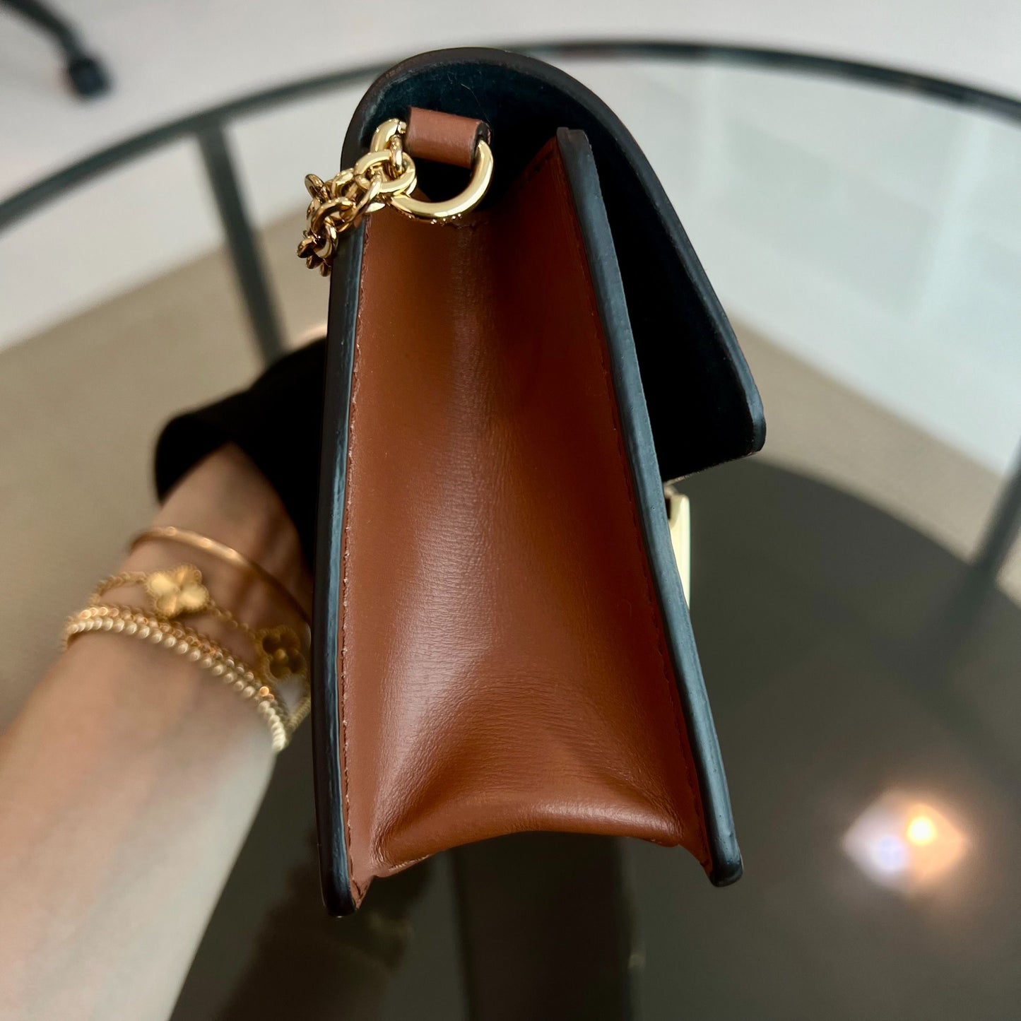 Portefeuille sur chaîne Dauphine WOC avec sac à bandoulière monogramme - Kovancy