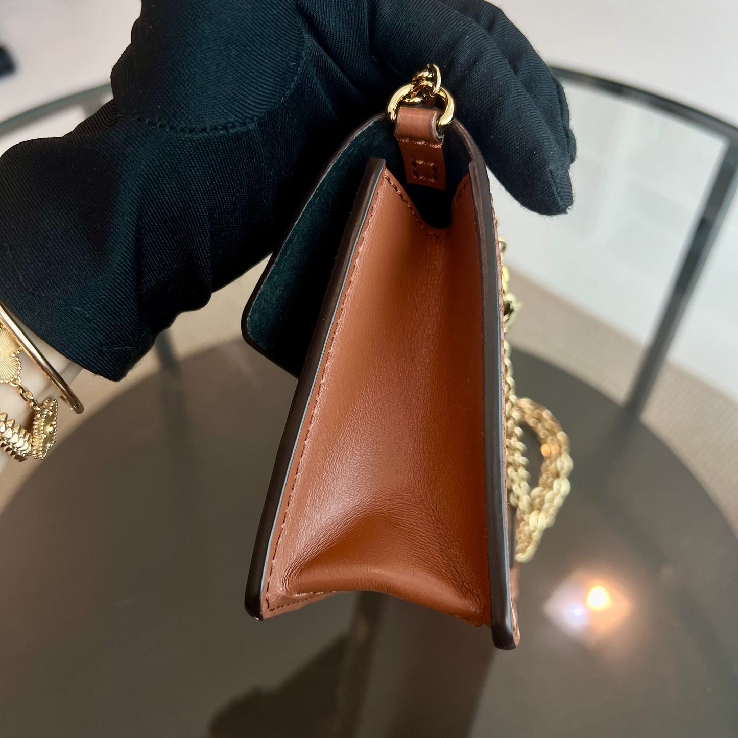 Portefeuille sur chaîne Dauphine WOC avec sac à bandoulière monogramme - Kovancy
