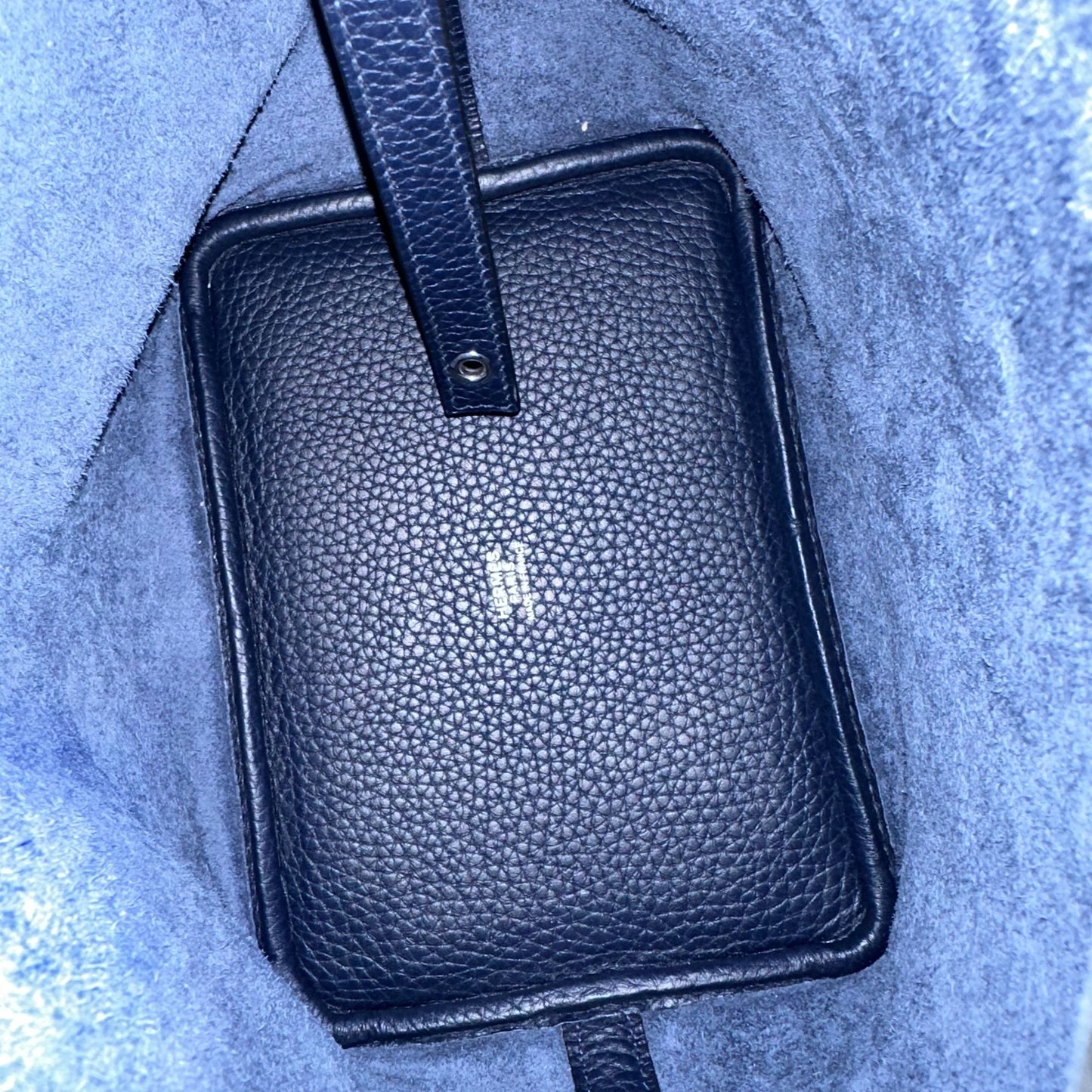 Hermes Picotin 18 X Stamp Taurillon Clémence Bleu Foncé SHW