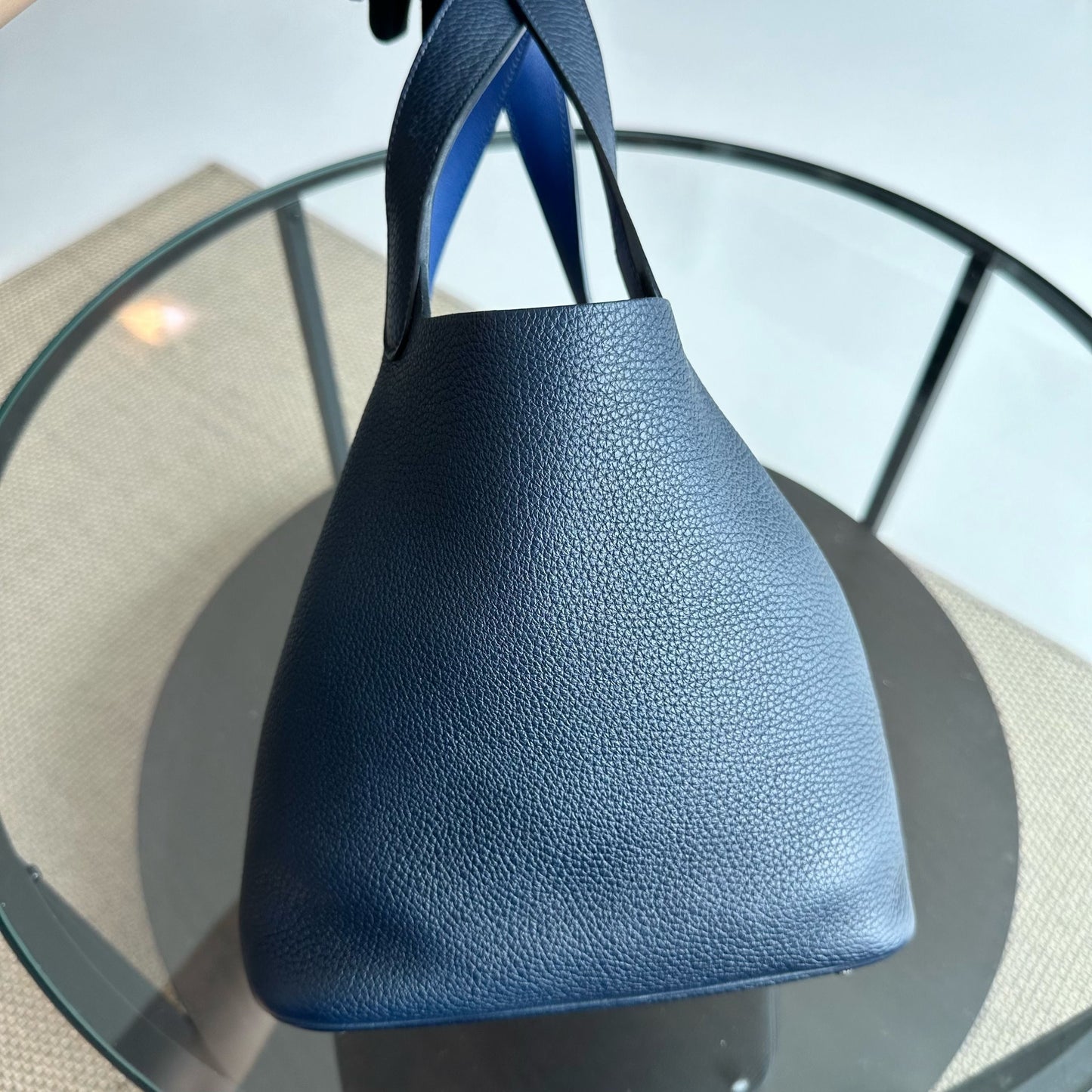 Hermes Picotin 22 Timbre Clémence A 2017 Bleu Nuit Bleu Bicolore