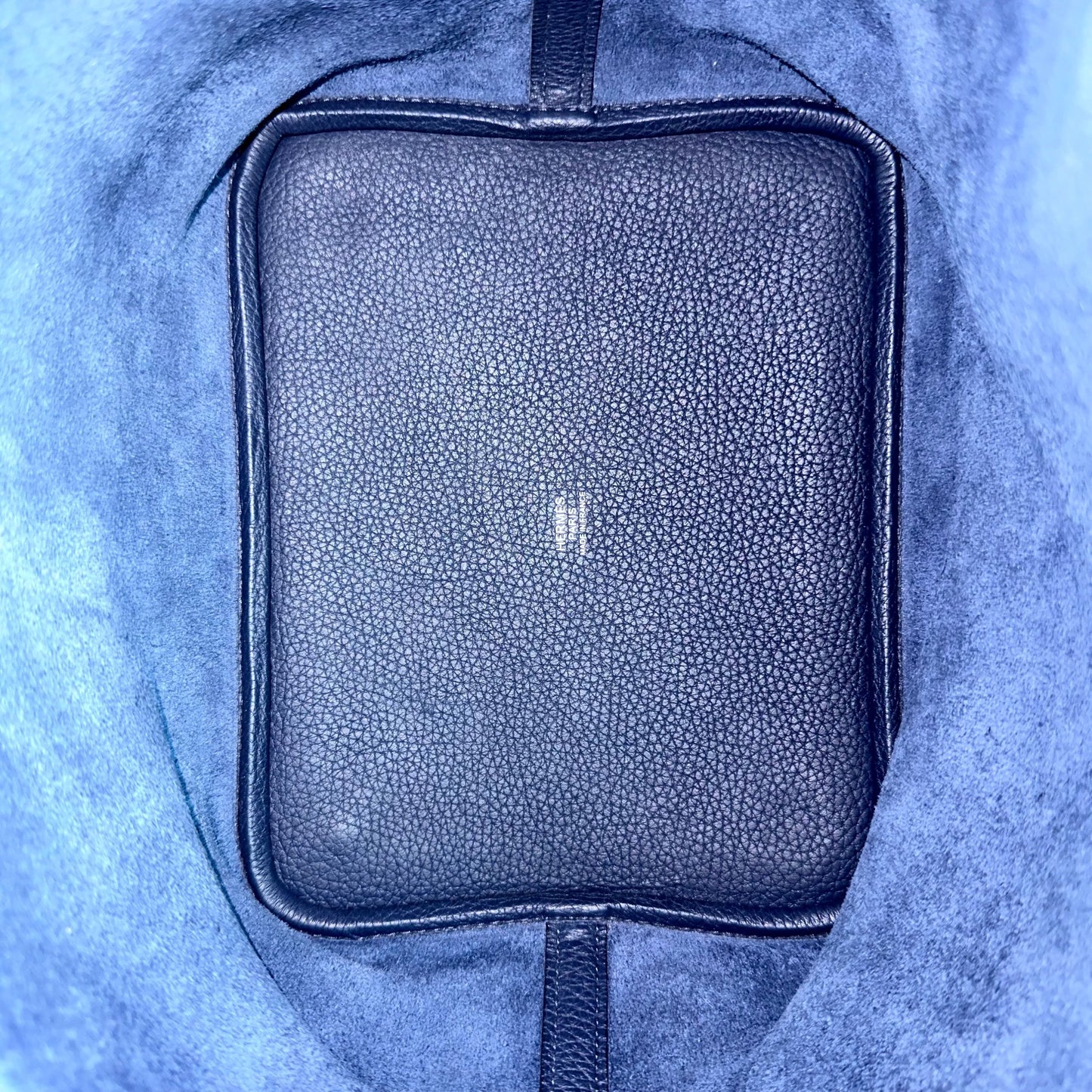 Hermes Picotin 22 Timbre Clémence A 2017 Bleu Nuit Bleu Bicolore