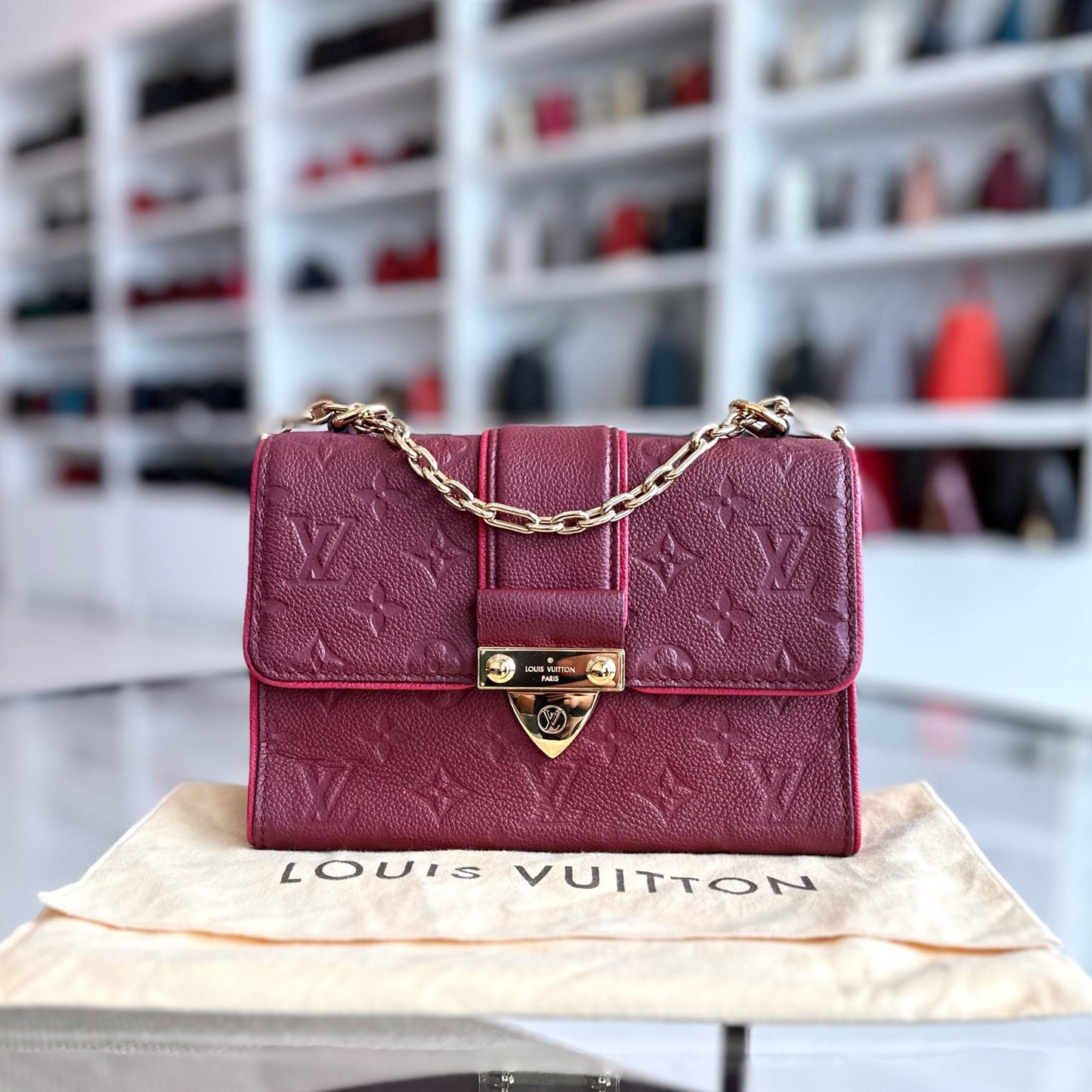 Saint Sulpice Empriente Raisin Monogram Rouge GHW - Kovancy