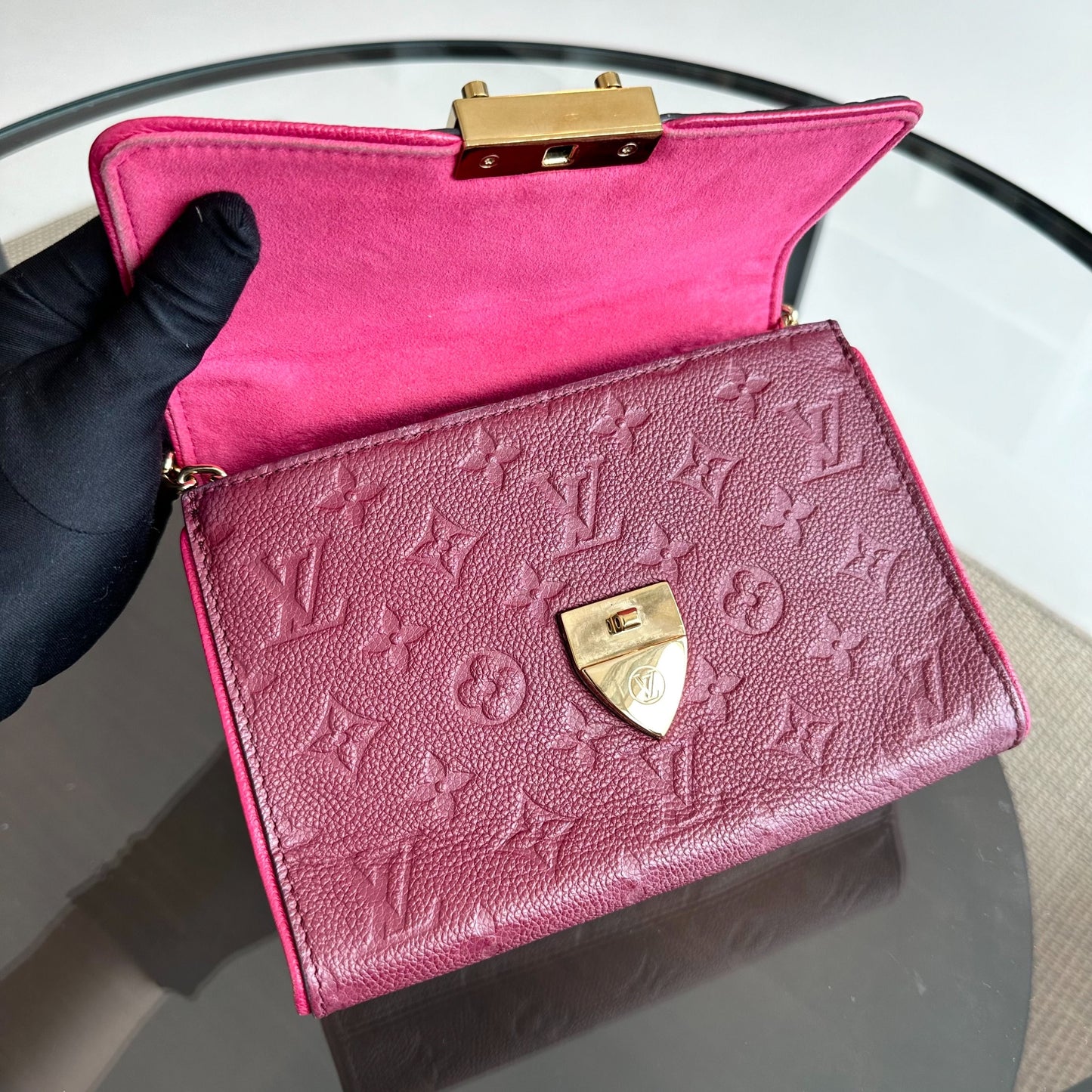 Saint Sulpice Empriente Raisin Monogram Rouge GHW - Kovancy